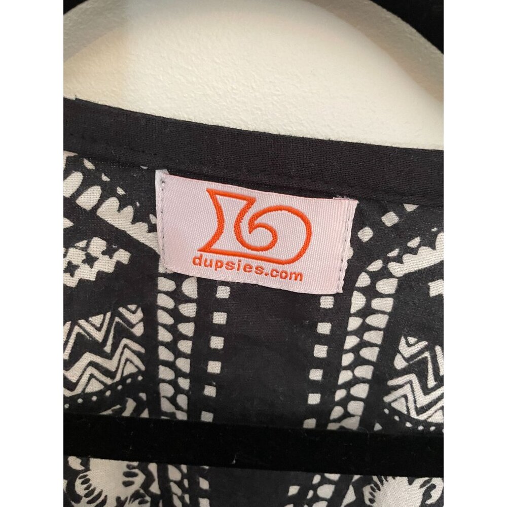 Dupsies Black & White Dashiki Kaftan - L - Picture 3 of 7